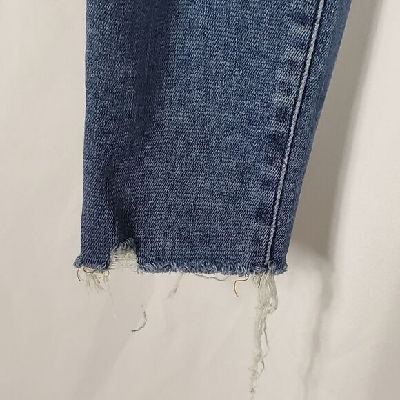 Frame Le High Raw Hem Ankle Skinny Jeans In Victoria Park - Size 25 - Picture 6 of 12